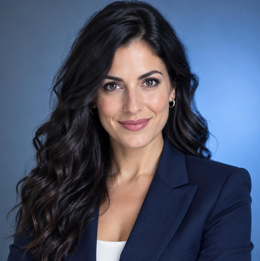 Italian woman production lead, professional portrait