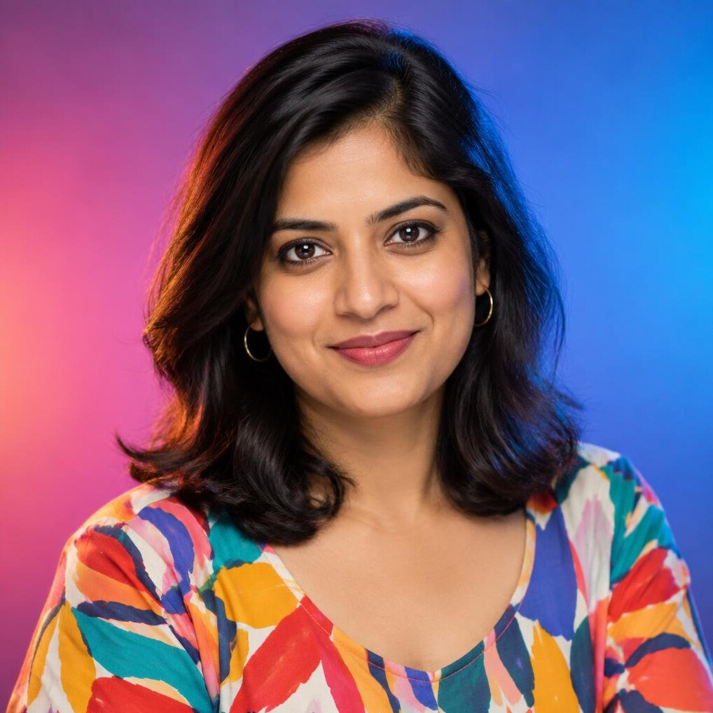 Indian woman graphic designer, professional portrait